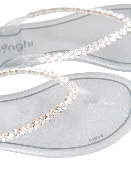 Swarovski Taşlı Terlik - Gri