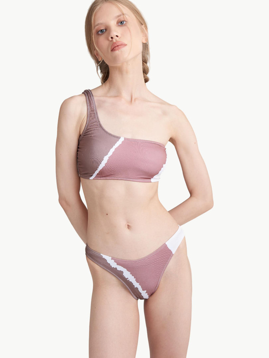 Tek Omuz Bikini Takımı - Kahve Mayo & Bikini Modelleri