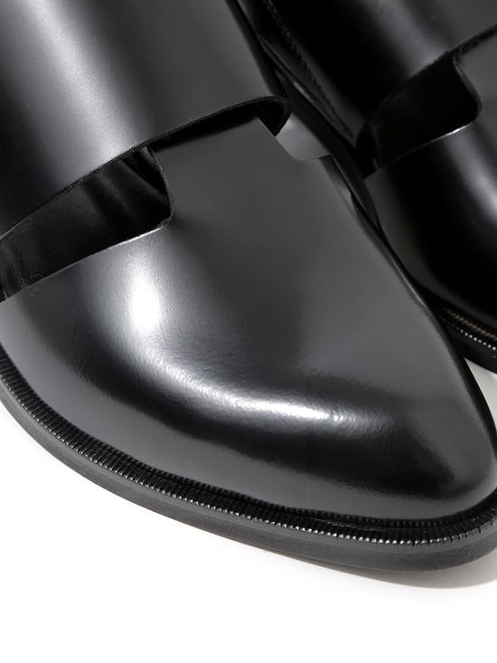 Topuklu Bantlı Loafer - Siyah