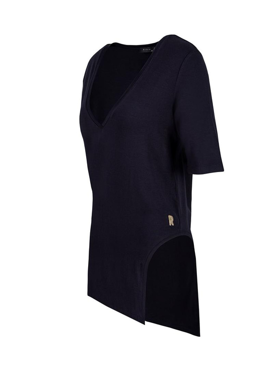 V Yaka Basic T-shirt - Lacivert
