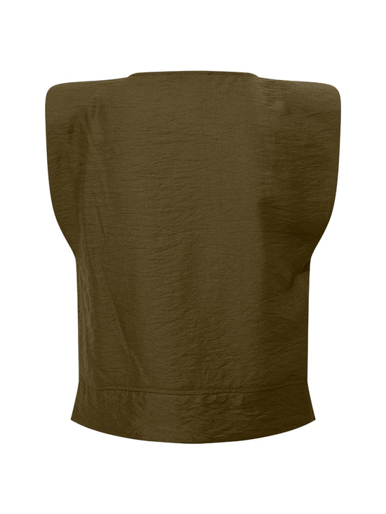 Vatkalı Kısa Kol Tshirt - Haki