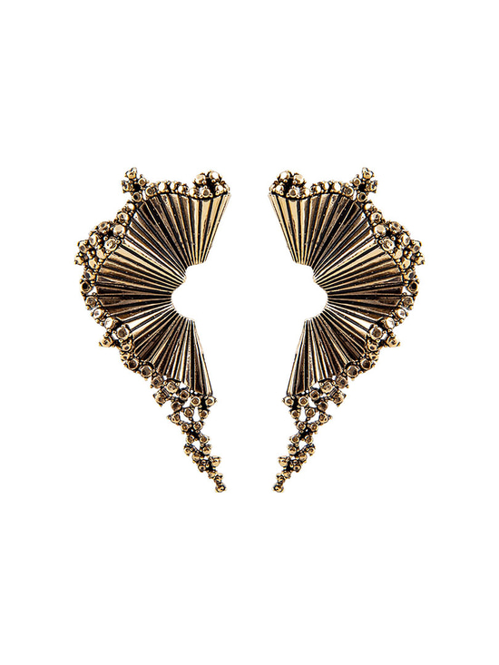 Yelpaze Küpe - Gold