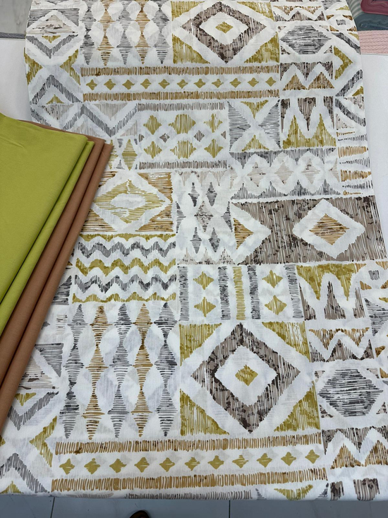 Bohem Kilim Desenli Akfil Kumaş D3650 Hardal