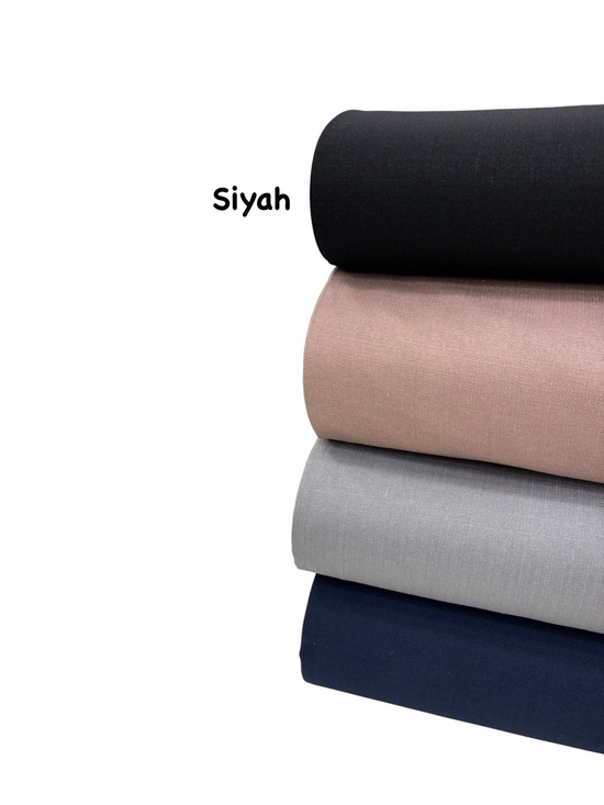 Fila Keten Görünümlü Kumaş Siyah
