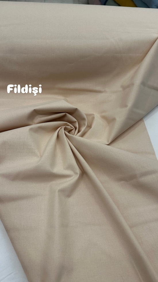 Düz Renk Akfil Kumaş Fil Dişi