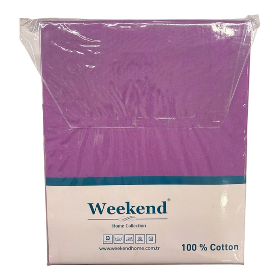 Weekend Tek Kişilik %100 Pamuk Ranforce Lastikli Çarşaf Seti – 100X200 Cm Frambuaz