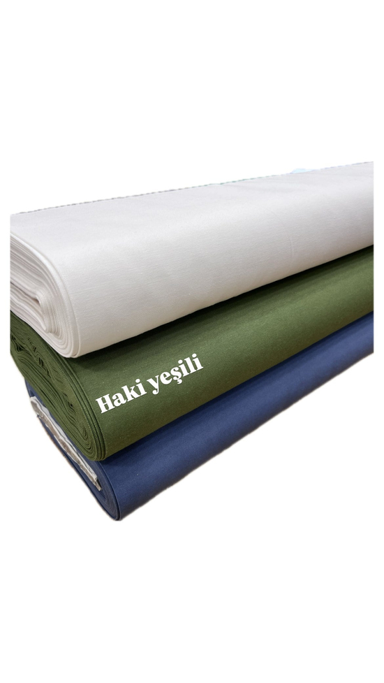 Düz Renk Duck Keteni Haki Yeşili Haki Yeşili