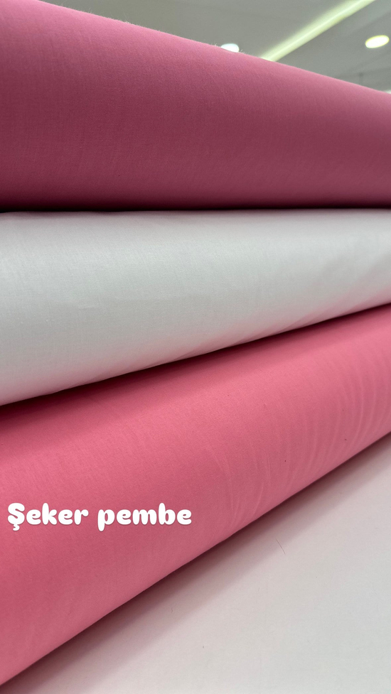 Düz Renk Akfil Kumaş Şeker Pembe