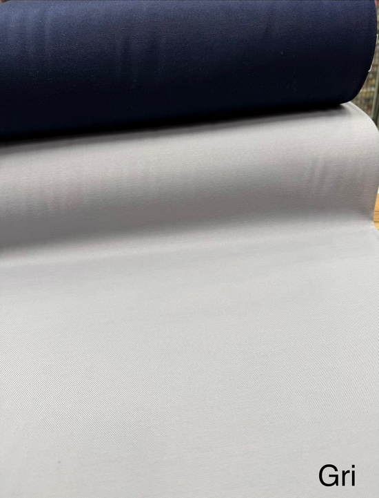 Düz Renk Etuval Cotton Keten Gri