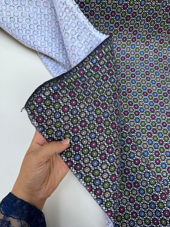 Petek Papatya Desen Divitin Pazen D5090 Pembe Mavi