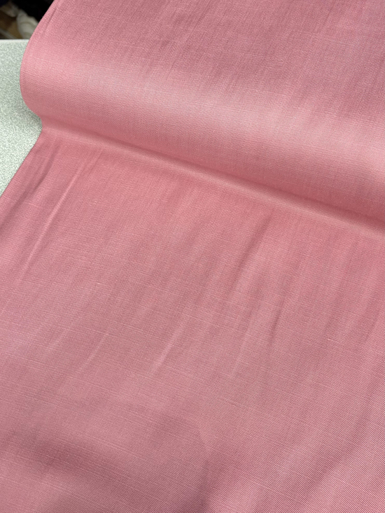 Jakarlı Yarı Mat Tensel Keten Kumaş Bubblegum Pembe