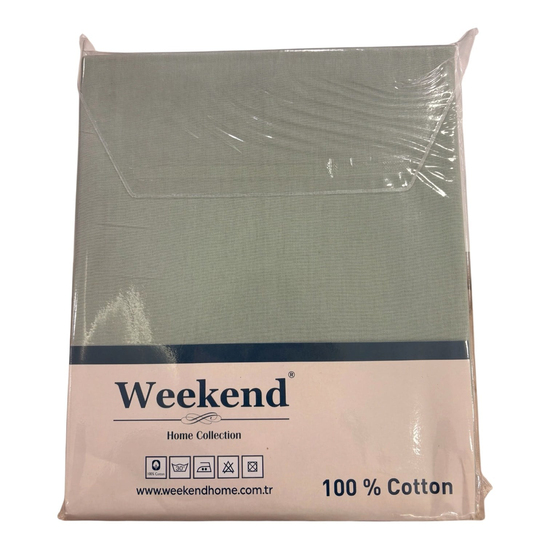 Weekend Tek Kişilik %100 Pamuk Ranforce Lastikli Çarşaf Seti – 100X200 Cm Çağla Yeşili