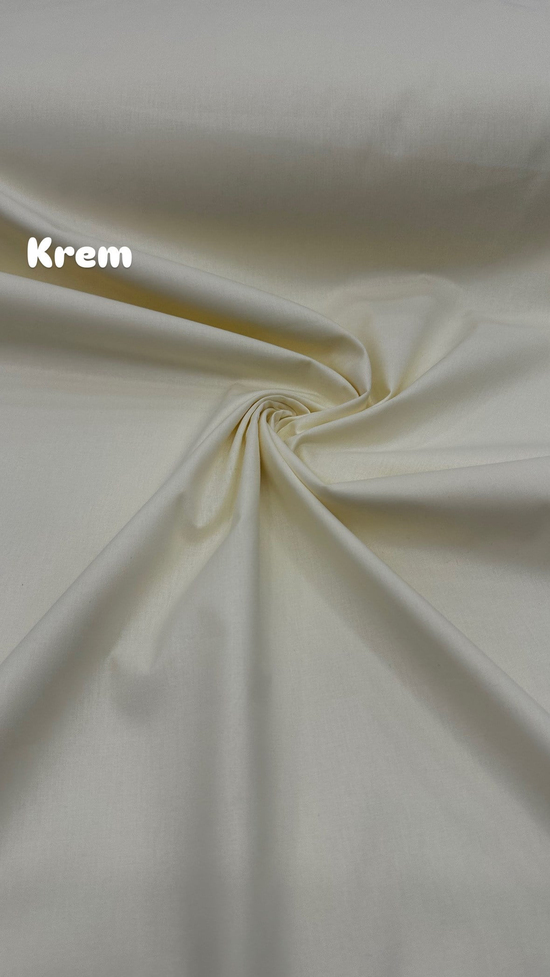 Düz Renk Akfil Kumaş Krem