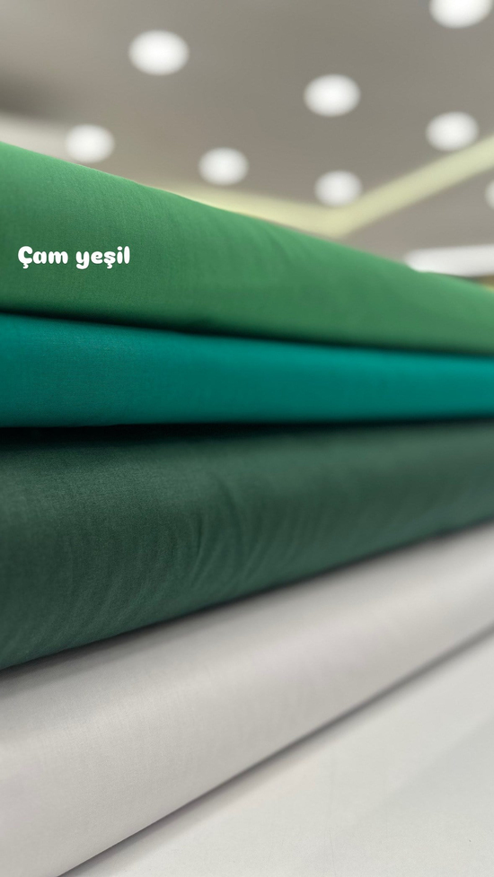 Düz Renk Akfil Kumaş Çam Yeşil