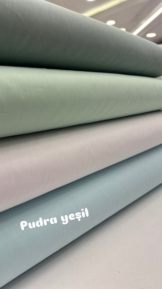 Düz Renk Akfil Kumaş Pudra Yeşil