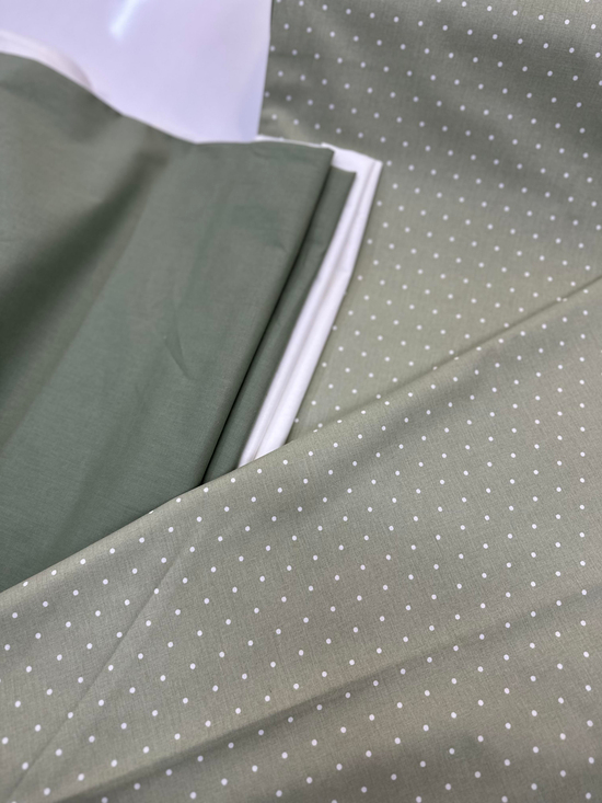 Seyrek Puantiye Akfil Kumaş D80660 Adaçayı Yeşili