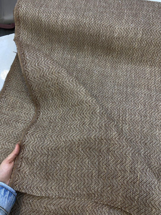Zigzag Desen Asya Jüt Bezi Kahve