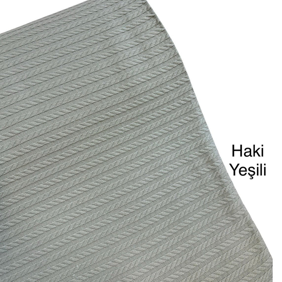 Örgü Desen Pike Kumaş Haki Yeşili