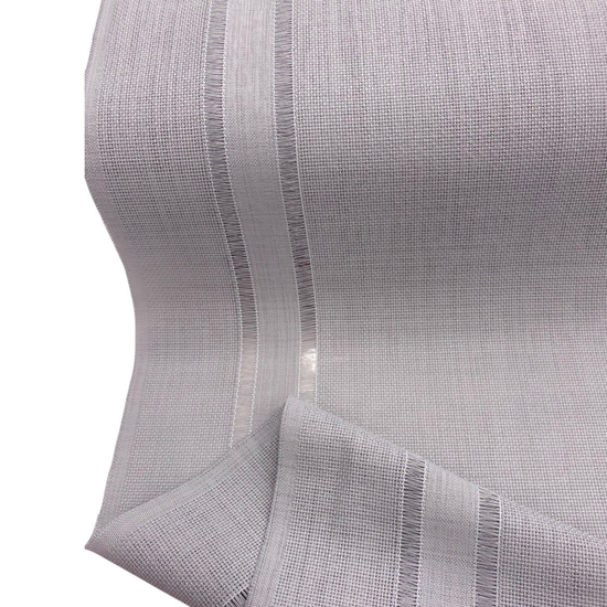 Linen Çift Sıra Ajur Detaylı Runner Kumaş 65 Cm Genişlikli Gri