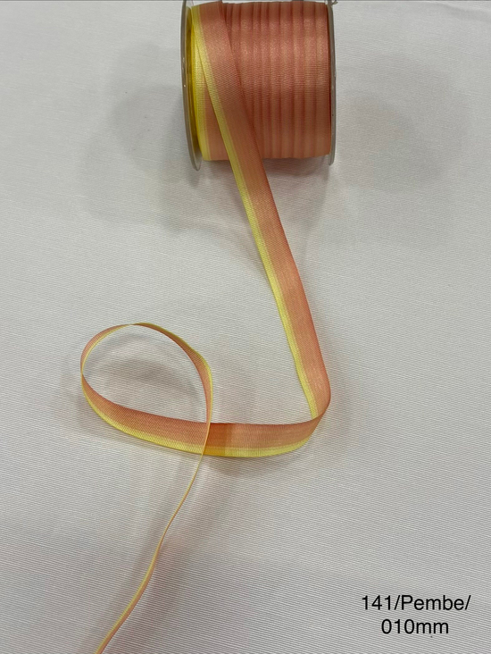 141 No Pembe Batik İpek Kurdele 10 Mm Genişlikli