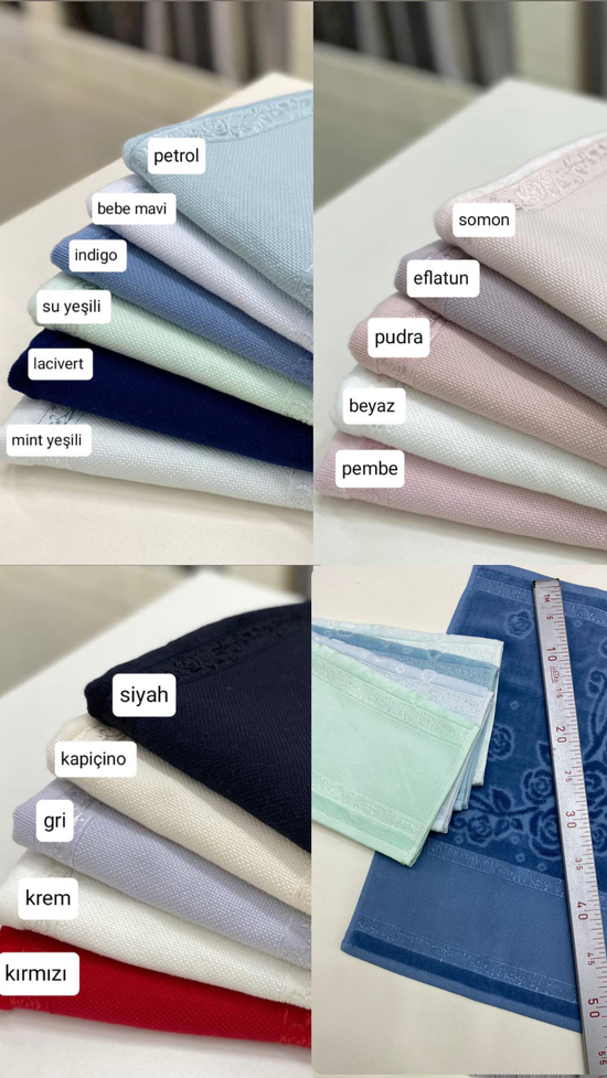 Etamin Boşluklu, Püskülsüz Kadife Mutfak Havlusu