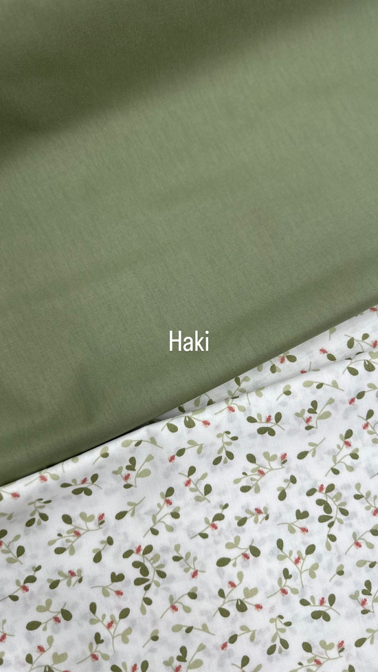 Mini Yaprak Dalları Nd10 Desenli Nd10 Akfil Kumaş Yeşil