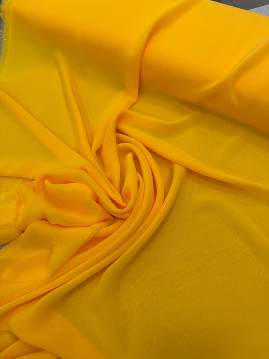 Krep Şifon Güneş Sarısı