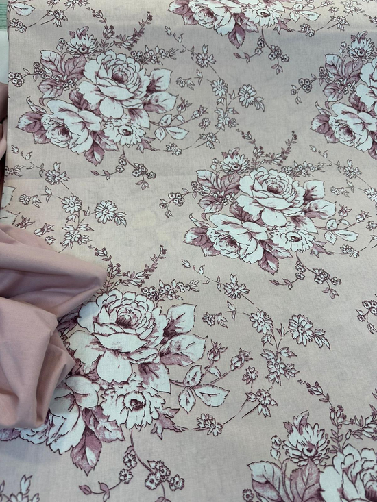 Zemin Floral Desenli Akfil D2500 GülKurusu