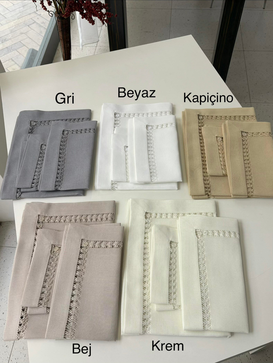 Sofia El İşi Antika Detaylı Salon Seti (Sayılabilir Kumaş) Bej