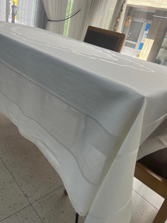 Başak Desen Etamin Boşluklu 12 Kişilik Masa Ve Peçete Takımı