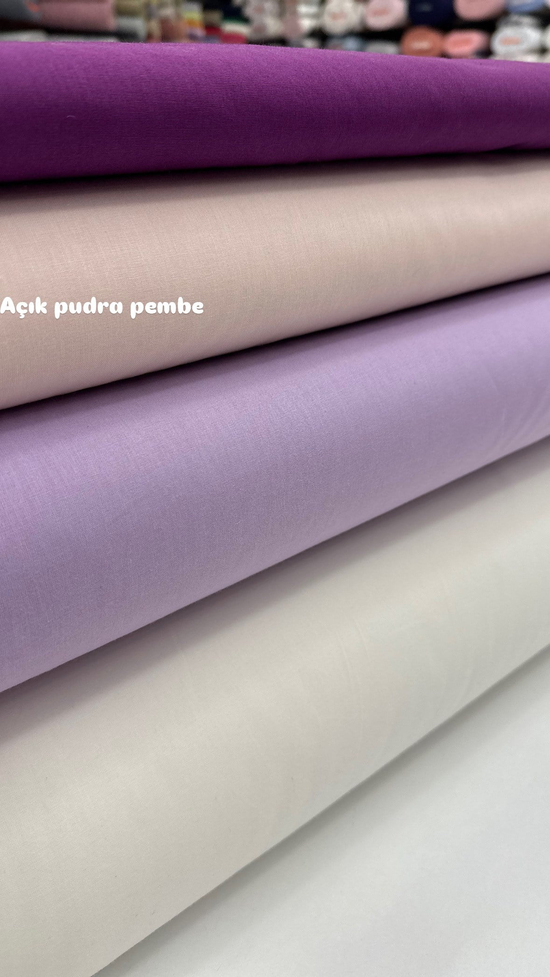 Düz Renk Akfil Kumaş Açık Pudra Pembe