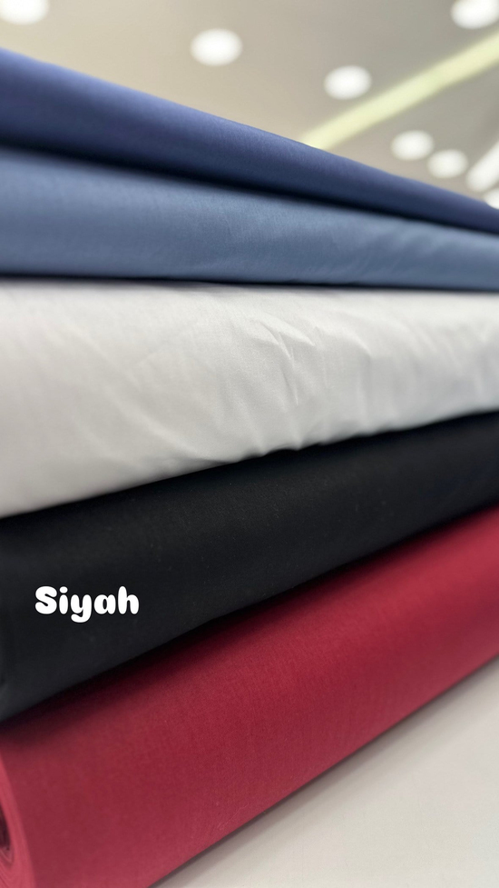 Düz Renk Akfil Kumaş Siyah