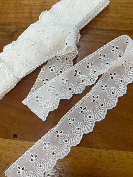 6 Numaralı Desen Fisto Güpür Top Krem