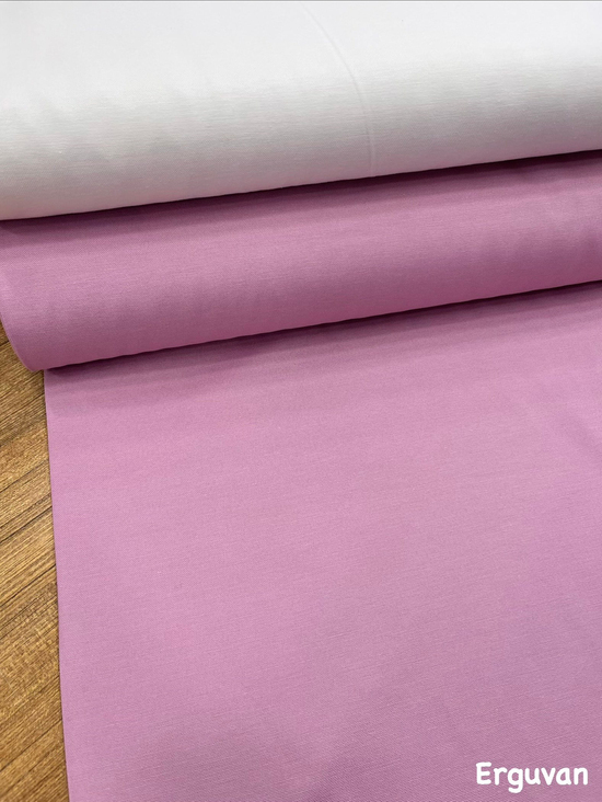 Düz Renk Duck Keteni Erguvan