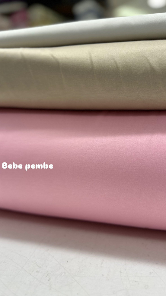 Mat Pamuk Saten Bebek Pembe