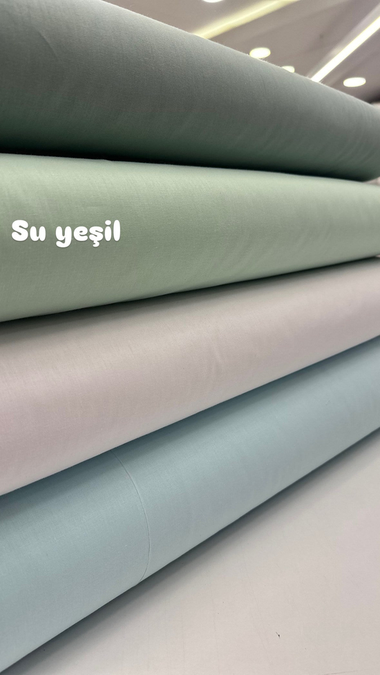 Düz Renk Akfil Kumaş Su Yeşili