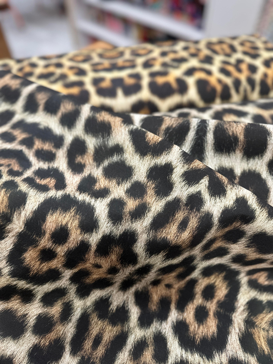 6 No Dijital Leopar Desen Duck Bezi Kumaş