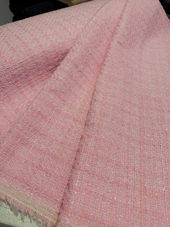 İpek Şanel Tüvit Kumaş Açık Pembe 