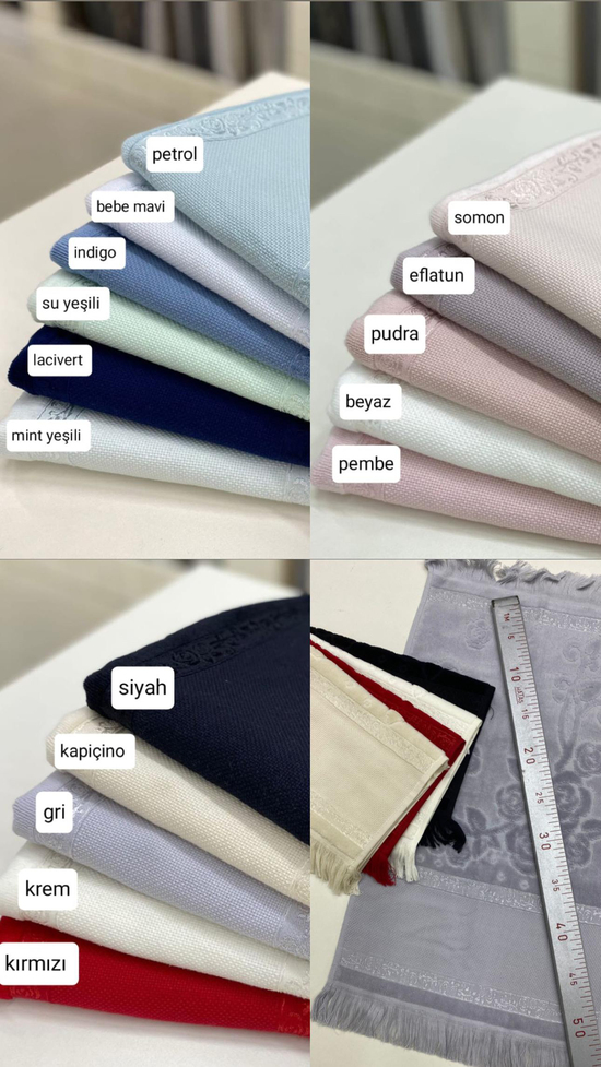 Etamin Boşluklu, Püsküllü Kadife Mutfak Havlusu