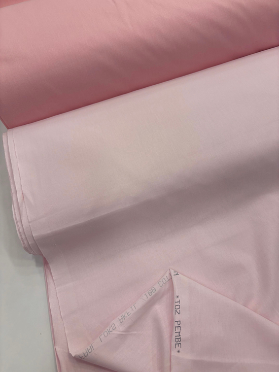 Düz Renk Akfil Kumaş Toz Pembe