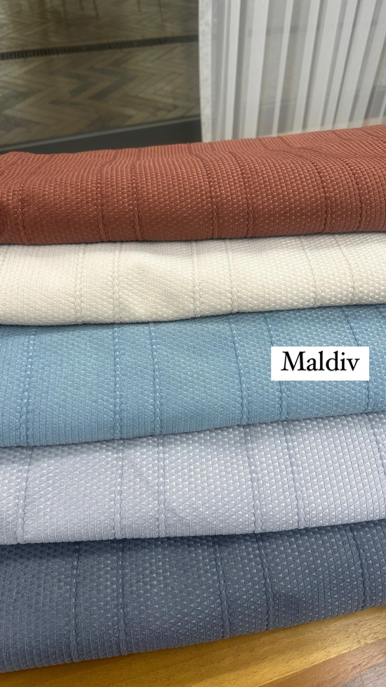 Maldiv Etuval Melodi Seyrek Çizgili Pike Kumaş