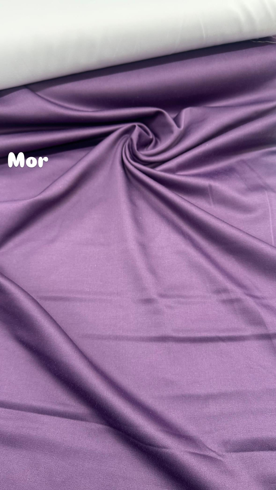 Mat Pamuk Saten Mor 