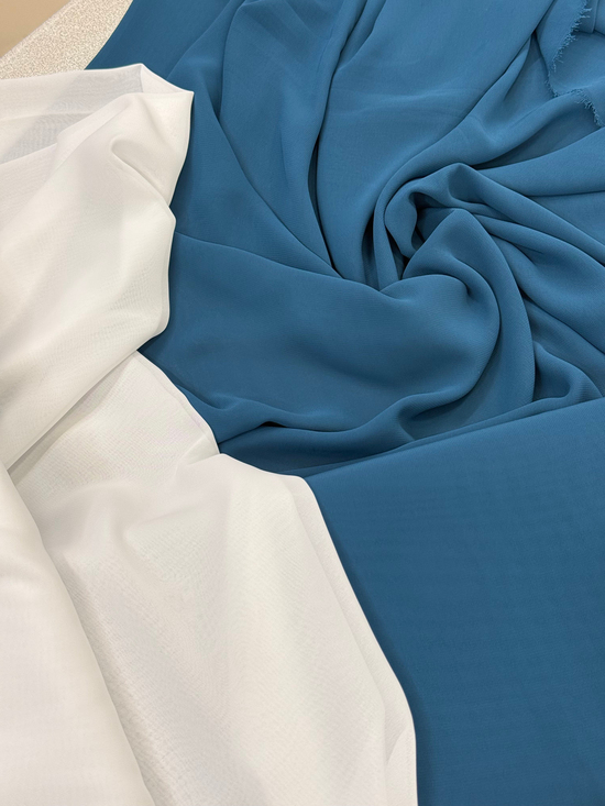 Krep Şifon Petrol Rengi