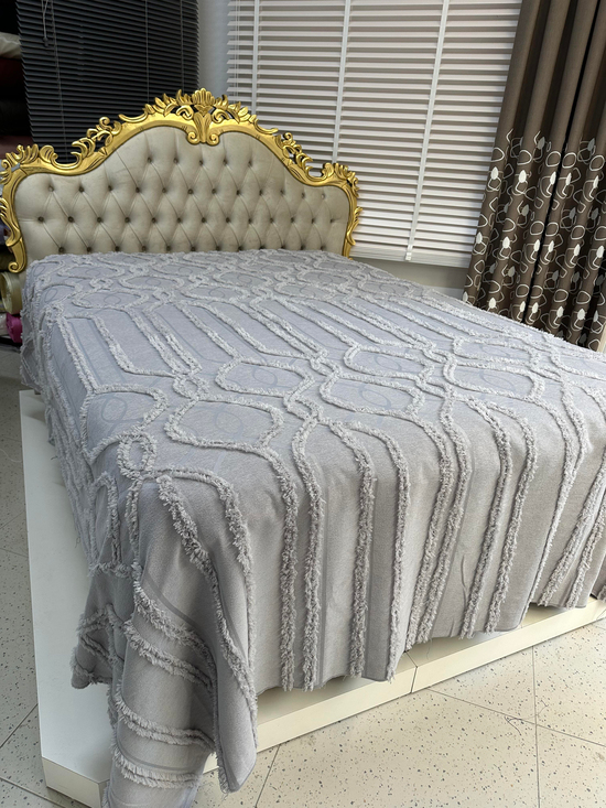 Kasef Pano Desen Püsküllü Etuval Limi Pike Gri