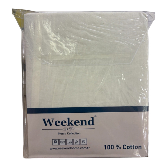 Weekend Tek Kişilik %100 Pamuk Ranforce Lastikli Çarşaf Seti – 100X200 Cm Krem