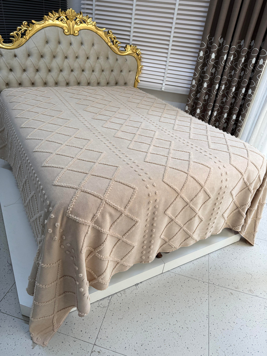 Puanlı Kilim Desen Etuval Limi Pike Kapuçino