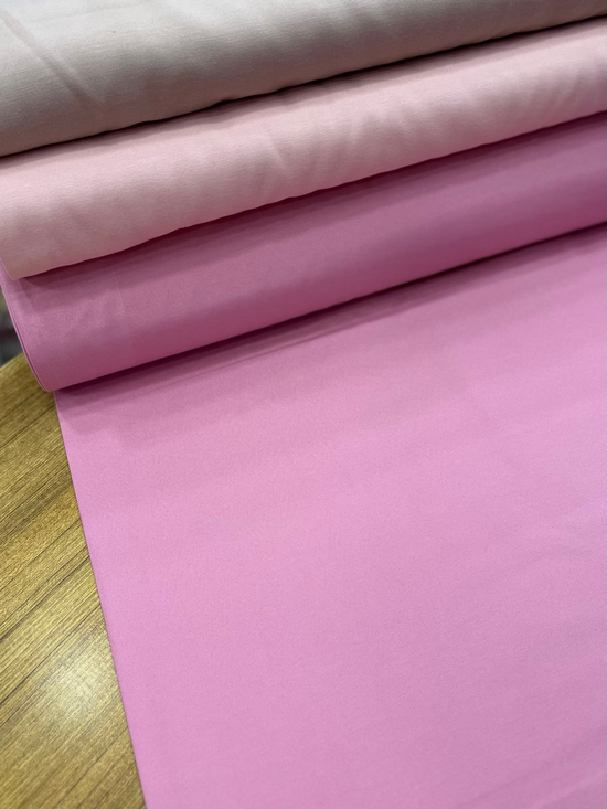 Düz Renk Etuval Cotton Keten Pembe