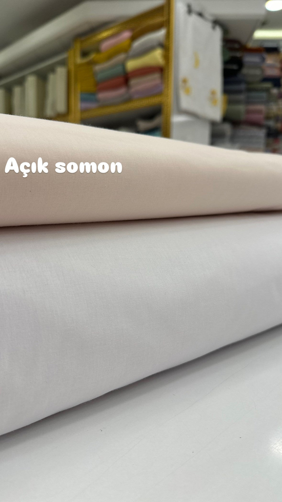 Düz Renk Akfil Kumaş Açık Somon