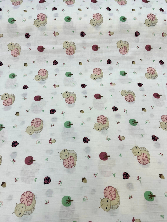 Salyangoz Desenli Müslin Bezi D6275 Pembe