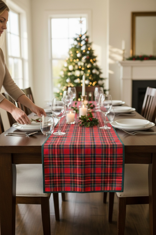 Royal Tartan Ekose Kullanıma Hazır Uzun Runner
